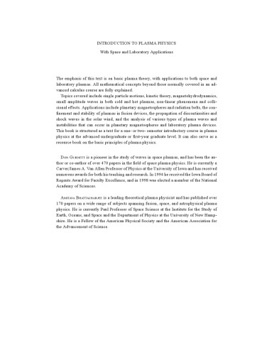 ﻿مقدمه ای بر فیزیک پلاسما: با کاربردهای فضایی و آزمایشگاهی
