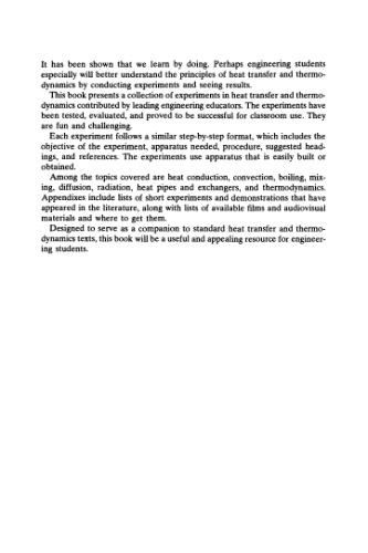 ﻿آزمایش در انتقال حرارت و ترمودینامیک