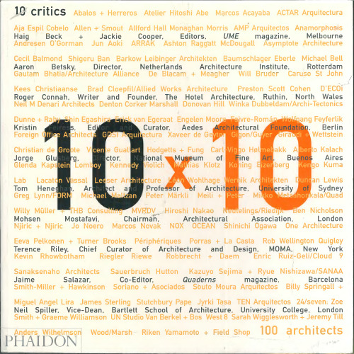 ﻿10x10 100 معمار ، 10 منتقد