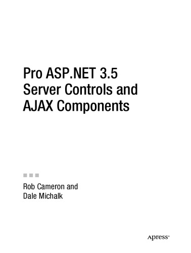 Pro ASP.NET 3.5 کنترل سرور و اجزای AJAX