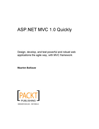 ASP.NET MVC 1.0 به سرعت