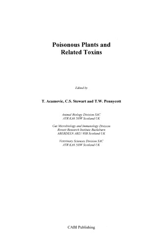 ﻿گیاهان سمی و سموم مربوطه