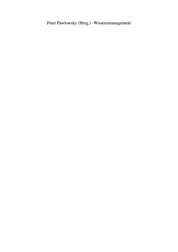 مدیریت دانش: تجربه و چشم انداز