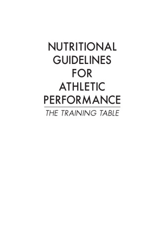 ﻿دستورالعمل های تغذیه ای برای عملکرد ورزشی: جدول تمرین