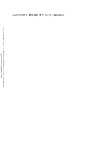 تاثیرات زیست محیطی کشاورزی مدرن