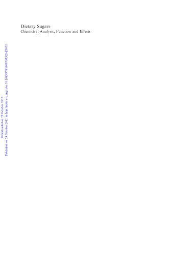 ﻿قندهای رژیمی: شیمی، تجزیه و تحلیل، عملکرد و اثرات