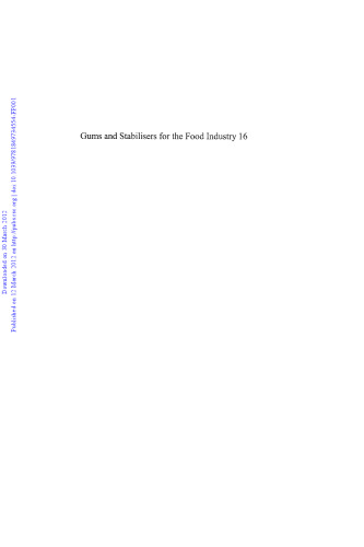 لثه و تثبیت کننده های صنایع غذایی 16: [مقالات شانزدهمین کنفرانس لثه ها و تثبیت کننده ها برای کنفرانس صنایع غذایی که در 28 ژوئن - 1 ژوئیه 2011 در واگنینگن ، هلند برگزار شد]