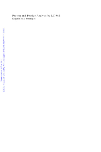 تجزیه و تحلیل پروتئین و پپتید توسط LC-MS: استراتژی های تجربی