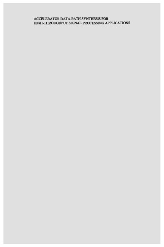 سنتز داده های مسیر شتاب دهنده برنامه های کاربردی پردازش سیگنال با توان بالا