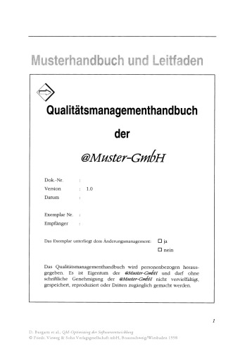 ﻿بهینه سازی QM توسعه نرم افزار: کتابچه راهنمای QM مطابق DIN EN ISO 9001 و دستورالعمل هایی برای بهترین شیوه ها در شرکت ها