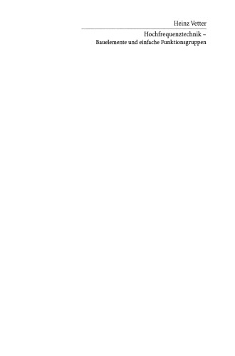 ﻿فناوری فرکانس بالا: اجزا و گروه های عملکردی ساده