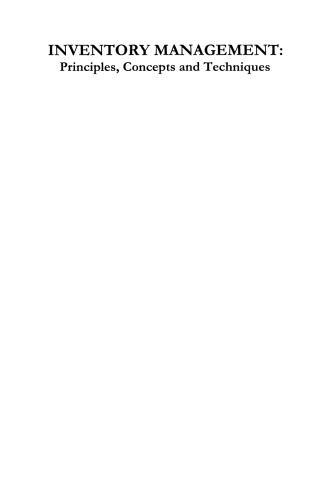 ﻿مدیریت موجودی: اصول، مفاهیم و تکنیک ها