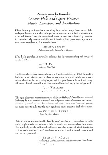 ﻿سالن‌های کنسرت و خانه‌های اپرا: موسیقی، آکوستیک و معماری