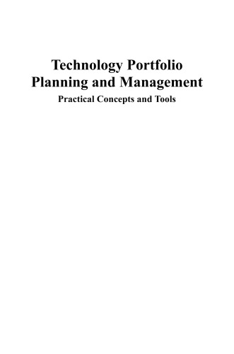﻿برنامه ریزی و مدیریت پورتفولیوی فناوری: مفاهیم و ابزارهای کاربردی