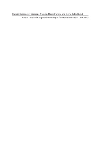 ﻿استراتژی های تعاونی الهام گرفته از طبیعت برای بهینه سازی (NICSO 2007)