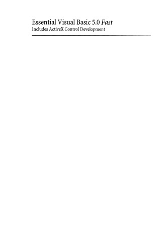 ﻿Essential Visual Basic 5.0 Fast: شامل توسعه کنترل ActiveX است