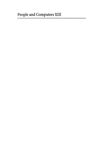 ﻿مردم و کامپیوتر سیزدهم: مجموعه مقالات HCI '98