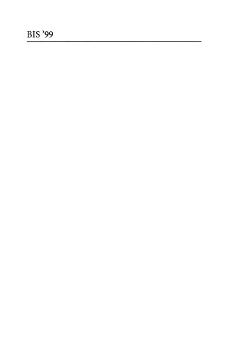 ﻿BIS '99: سومین کنفرانس بین المللی سیستم های اطلاعات تجاری، پوزنان، لهستان 14-16 آوریل 1999