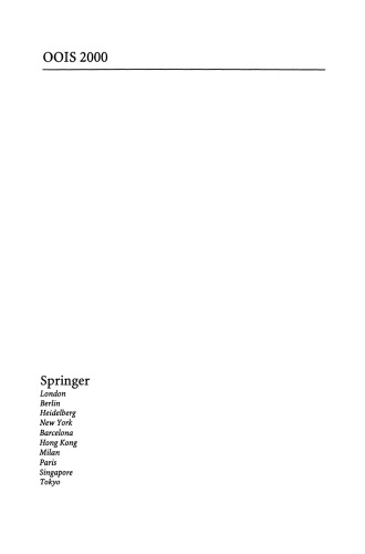 ﻿OOIS 2000: ششمین کنفرانس بین المللی سیستم های اطلاعاتی شی گرا 18 تا 20 دسامبر 2000، لندن، انگلستان مجموعه مقالات