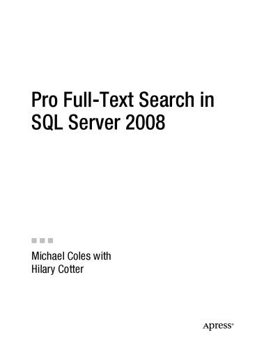 ﻿Pro Full-Text Search در SQL Server 2008