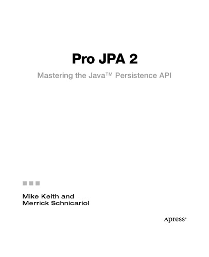 ﻿Pro JPA 2: تسلط بر Java™ Persistence API