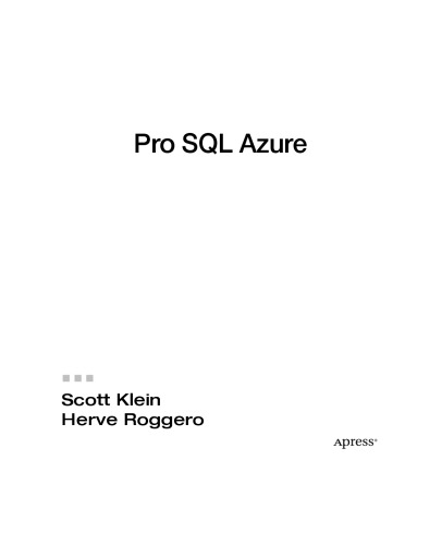 ﻿Pro Sql Azure