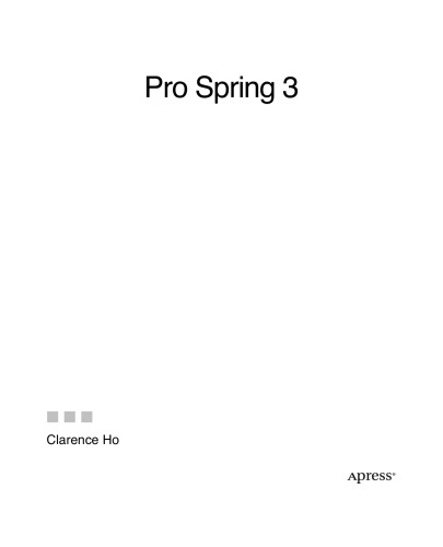 ﻿Pro Spring 3