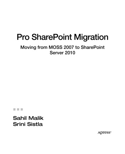 ﻿Pro SharePoint Migration: انتقال از MOSS 2007 به SharePoint Server 2010