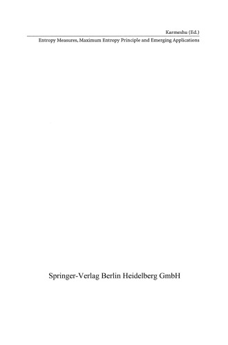﻿معیارهای آنتروپی، اصل آنتروپی حداکثر و کاربردهای در حال ظهور