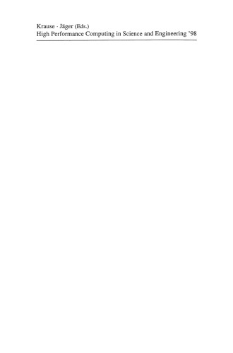 ﻿محاسبات با عملکرد بالا در علوم و مهندسی 98: معاملات مرکز محاسبات با عملکرد بالا اشتوتگارت (HLRS) 1998