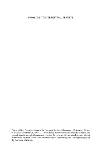 ﻿از گرد و غبار تا سیارات زمینی: مجموعه مقالات یک کارگاه آموزشی ISSI، 15 تا 19 فوریه 1999، برن، سوئیس