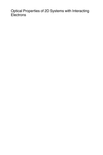 ﻿ویژگی‌های نوری سیستم‌های دو بعدی با الکترون‌های در حال تعامل