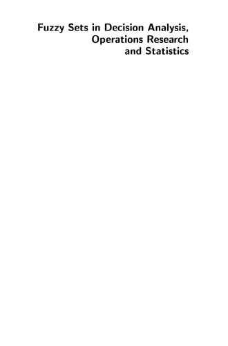 ﻿مجموعه های فازی در تجزیه و تحلیل تصمیم، تحقیق در عملیات و آمار