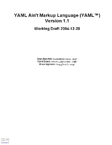 ﻿YAML زبان نشانه گذاری نیست. V1.1