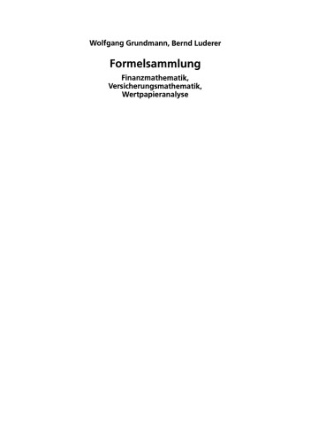 مجموعه فرمول ها: ریاضیات مالی ، ریاضیات آماری ، تجزیه و تحلیل اوراق بهادار