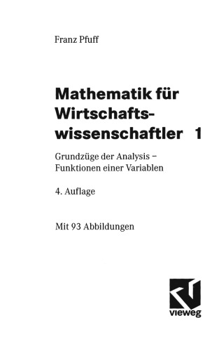 ﻿ریاضیات برای اقتصاددانان: مبانی تحلیل - توابع یک متغیر