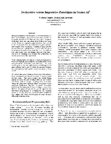 ﻿پارادایم های اعلامی در مقابل الزامی در بازی ها هوش مصنوعی