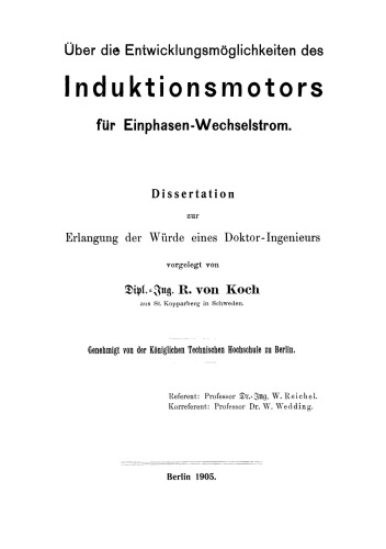 ﻿درباره امکانات توسعه موتور القایی برای جریان متناوب تک فاز
