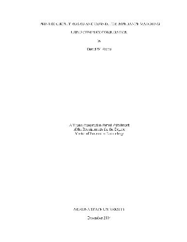 برد مدار چاپی و تطبیق امپدانس اتصال با استفاده از ترکیب پیچیده