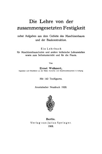 تئوری قدرت کامپوزیت و وظایف در زمینه مهندسی مکانیک و ساخت و ساز ساختمان: یک کتاب درسی برای مدارس مکانیک مهندسی و دیگر مدارس فنی، و همچنین برای خود آموزش و تمرین