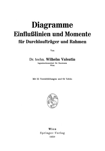 ﻿نمودار خطوط نفوذ و ممان برای تیرها و قاب های پیوسته