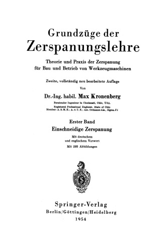 ﻿مبانی تئوری برش. تئوری و عمل ماشینکاری برای ساخت و راه اندازی ماشین آلات: جلد 1: ماشینکاری تک لبه