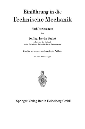 ﻿مقدمه ای بر مکانیک فنی: بر اساس سخنرانی ها