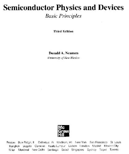 ﻿فیزیک نیمه هادی ها و دستگاه ها