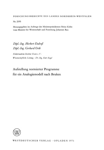 لیست برنامه های استاندارد برای یک مدل آنالوگ مبتنی بر بوکن