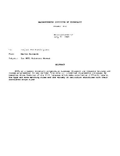 ﻿کتابچه راهنمای BCPL