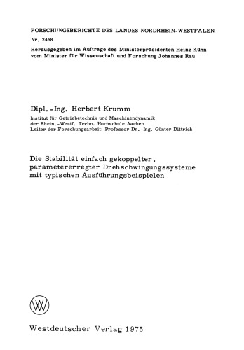﻿پایداری سیستم‌های ارتعاشی پیچشی به سادگی جفت شده و برانگیخته با پارامتر با مثال‌های معمولی