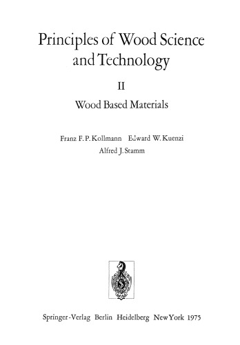 اصول علم و فن آوری چوب: II مواد مبتنی بر چوب