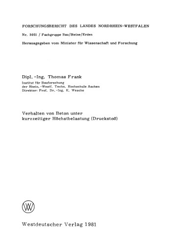 ﻿رفتار بتن تحت حداکثر بار کوتاه مدت (موج فشار)
