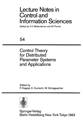 نظریه کنترل سیستم ها و برنامه های پارامتر توزیع شده